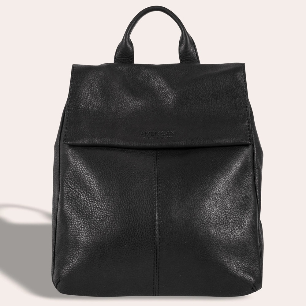 American Leather Co Black Leather Liberty Backpack